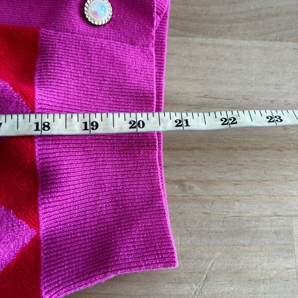 Nanette Lepore Womens Button Front Crop V-Neck Cardigan XTRA-SMALL Heart Pink - Picture 9 of 10